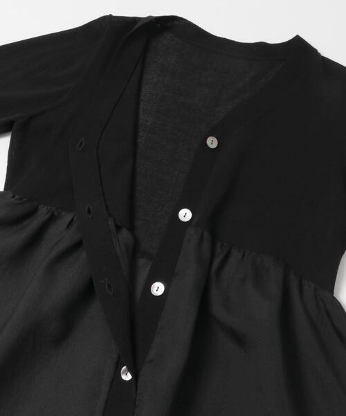 URBAN RESEARCH ROSSO WOMEN(アーバンリサーチ ロッソ)の「『WEB限定』ドッキングペプラムカーディガン(カーディガン/ボレロ・レディース・ブラック/グリーン系その他/ホワイト・FREE)」の18枚目の写真
