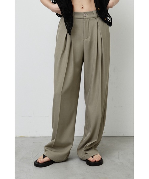 ANF.MUU(アンフムー)の「ワンタックスラックスパンツ(スラックス・レディース・グレー/グレイッシュベージュ/ブラック/ネイビー/モカ・MT/FREE)」の12枚目の写真
