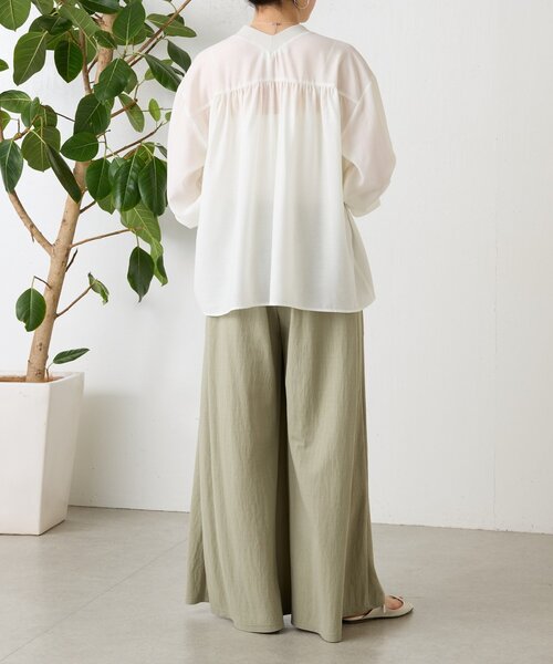 BEARDSLEY(ビアズリー)の「《2/20(金)12:00予約開始》シアーブラウスカーディガン(シャツ/ブラウス・レディース・ピンク/ホワイト/ネイビー/ブラック・FREE)」の21枚目の写真