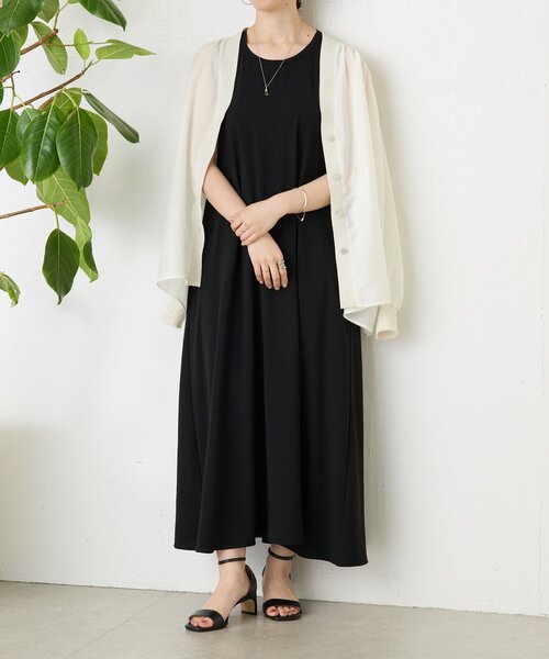 BEARDSLEY(ビアズリー)の「シアーブラウスカーデ(シャツ/ブラウス・レディース・ピンク/ホワイト/ネイビー/ブラック・FREE)」の16枚目の写真