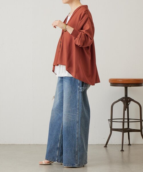 BEARDSLEY(ビアズリー)の「シアーブラウスカーデ(シャツ/ブラウス・レディース・ピンク/ホワイト/ネイビー/ブラック/グリーン/レッド・FREE)」の15枚目の写真