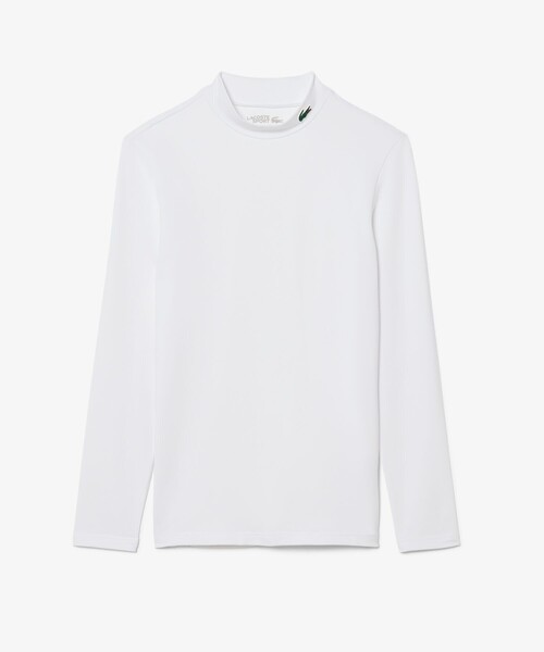 LACOSTE（ラコステ）の「ウルトラドライモックネックTシャツ（Tシャツ/カットソー・メンズ・ホワイト/ネイビー・3/4/5）」の5枚目の写真
