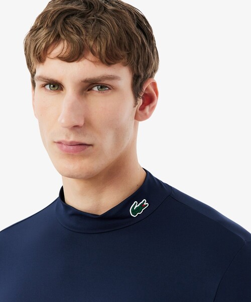 LACOSTE（ラコステ）の「ウルトラドライモックネックTシャツ（Tシャツ/カットソー・メンズ・ホワイト/ネイビー・3/4/5）」の10枚目の写真