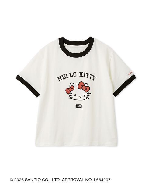sanrio house(サンリオハウス)の「クロップド丈リンガーTシャツ(Tシャツ/カットソー・レディース・B/C/A・S/M)」の2枚目の写真