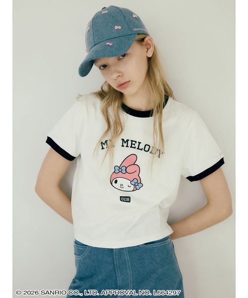 sanrio house(サンリオハウス)の「クロップド丈リンガーTシャツ(Tシャツ/カットソー・レディース・B/C/A・S/M)」の6枚目の写真