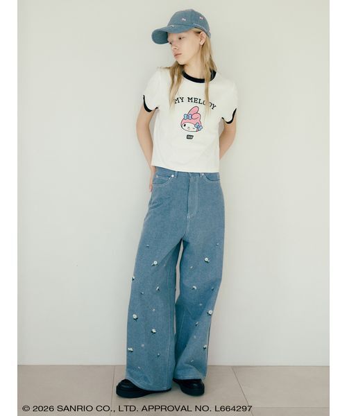 sanrio house(サンリオハウス)の「クロップド丈リンガーTシャツ(Tシャツ/カットソー・レディース・B/C/A・S/M)」の7枚目の写真