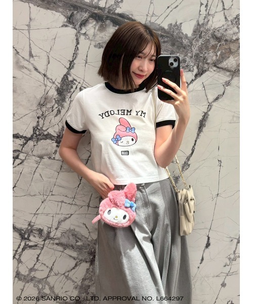 sanrio house(サンリオハウス)の「クロップド丈リンガーTシャツ(Tシャツ/カットソー・レディース・B/C/A・S/M)」の17枚目の写真