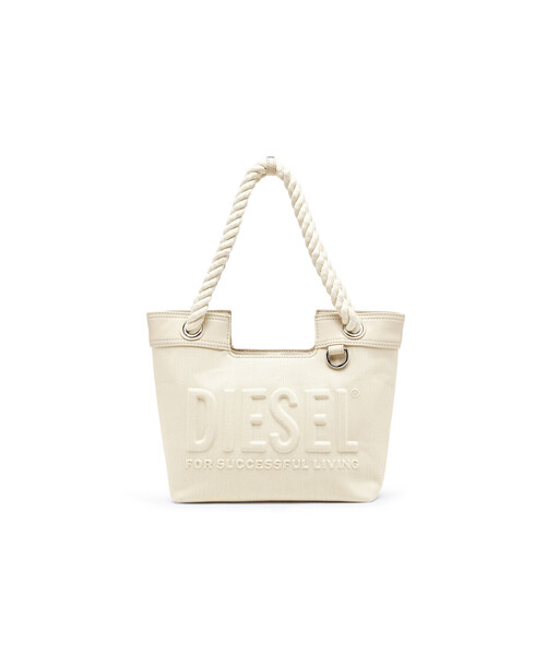 DIESEL（ディーゼル）の「ウィメンズ ショッパーバッグ XS DSL 3D SHOPPER XS（トートバッグ・レディース・オフホワイト/ブラック・UNI）」の12枚目の写真