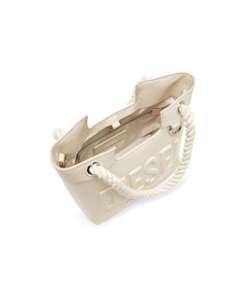 DIESEL（ディーゼル）の「ウィメンズ ショッパーバッグ XS DSL 3D SHOPPER XS（トートバッグ・レディース・オフホワイト/ブラック・UNI）」の5枚目の写真