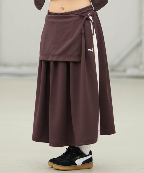 PUMA（プーマ）の「PUMA/プーマ スカート T7 ミディ プリーツ 636872（スカート・レディース・ブラック/ブラウン・M/L）」の2枚目の写真