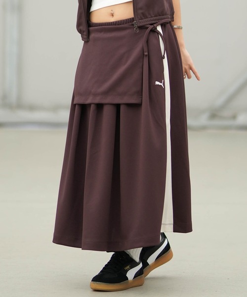 PUMA（プーマ）の「PUMA/プーマ スカート T7 ミディ プリーツ 636872（スカート・レディース・ブラック/ブラウン・M/L）」の9枚目の写真