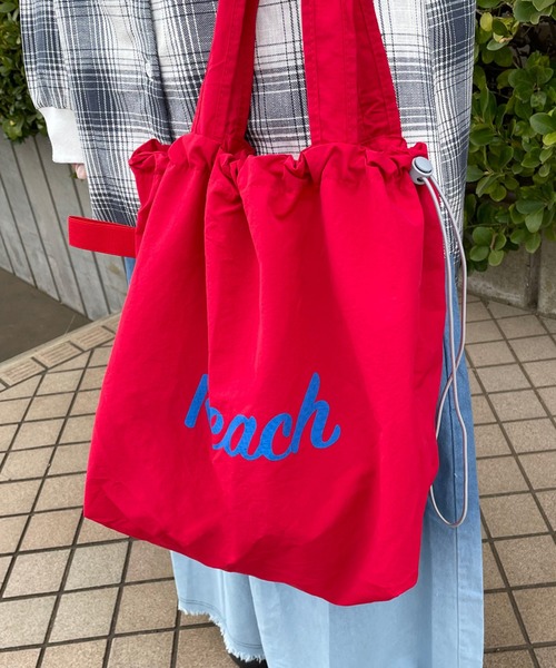 CRB(シーアールビー)の「配色ロゴトートバッグ(トートバッグ・レディース・ホワイト×ピンク/ラベンダー/イエロー/ブラック/ホワイト×ブラック/レッド・F)」の12枚目の写真