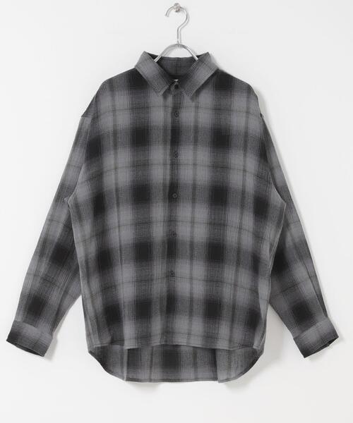 SENSE OF PLACE by URBAN RESEARCH（センスオブプレイスバイアーバンリサーチ）の「オンブレーチェックレギュラーカラーシャツ（シャツ/ブラウス・メンズ・イエロー/ブラック/ブルー・MEDIUM/LARGE）」の4枚目の写真