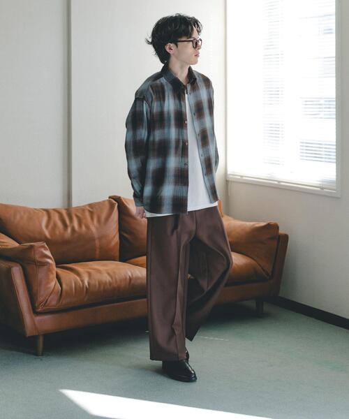 SENSE OF PLACE by URBAN RESEARCH（センスオブプレイスバイアーバンリサーチ）の「オンブレーチェックレギュラーカラーシャツ（シャツ/ブラウス・メンズ・イエロー/ブラック/ブルー・MEDIUM/LARGE）」の12枚目の写真