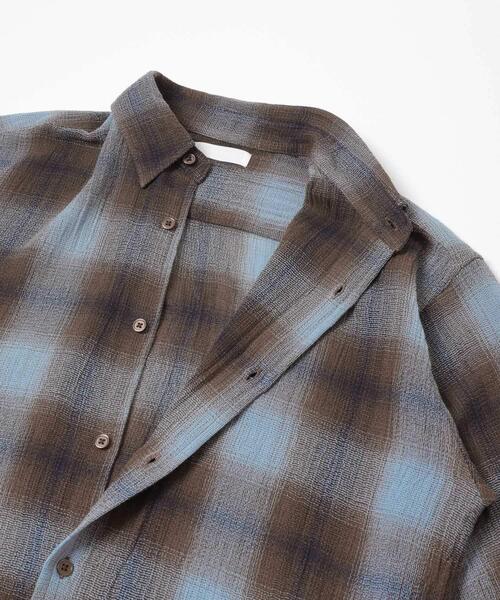 SENSE OF PLACE by URBAN RESEARCH（センスオブプレイスバイアーバンリサーチ）の「オンブレーチェックレギュラーカラーシャツ（シャツ/ブラウス・メンズ・イエロー/ブラック/ブルー・MEDIUM/LARGE）」の14枚目の写真