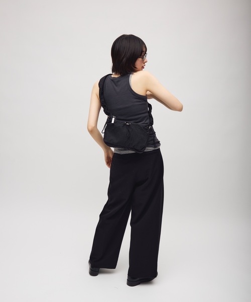 TONER(トナー)の「シャーリングショルダーバッグ/ロゴプレート付き(ショルダーバッグ・レディース・グレー/ブラック/アイボリー・FREE)」の9枚目の写真