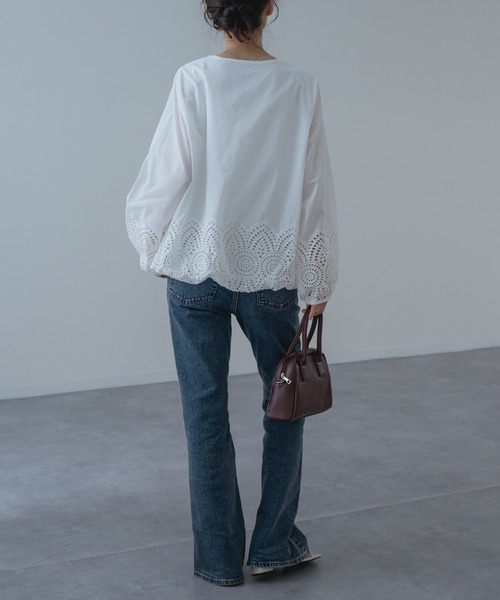 refinedworks(リファインドワークス)の「【refinedworks】裾レース × バルーン シルエット ブラウス(シャツ/ブラウス・レディース・ホワイト/ブラック・FREE)」の13枚目の写真