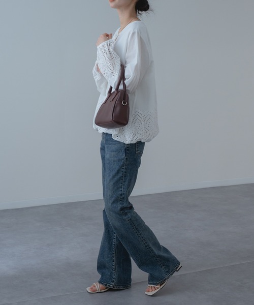refinedworks(リファインドワークス)の「【refinedworks】裾レース × バルーン シルエット ブラウス(シャツ/ブラウス・レディース・ホワイト/ブラック・FREE)」の14枚目の写真