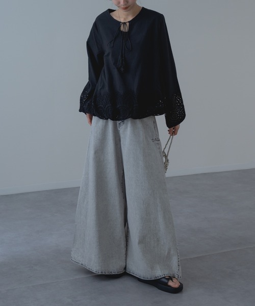 refinedworks(リファインドワークス)の「【refinedworks】裾レース × バルーン シルエット ブラウス(シャツ/ブラウス・レディース・ホワイト/ブラック・FREE)」の17枚目の写真