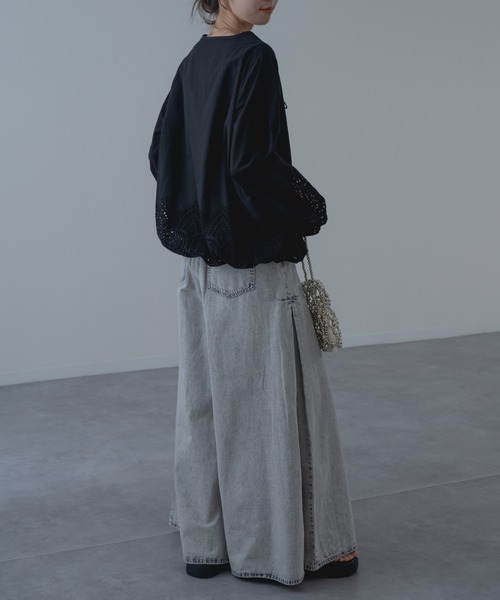 refinedworks(リファインドワークス)の「【refinedworks】裾レース × バルーン シルエット ブラウス(シャツ/ブラウス・レディース・ホワイト/ブラック・FREE)」の21枚目の写真
