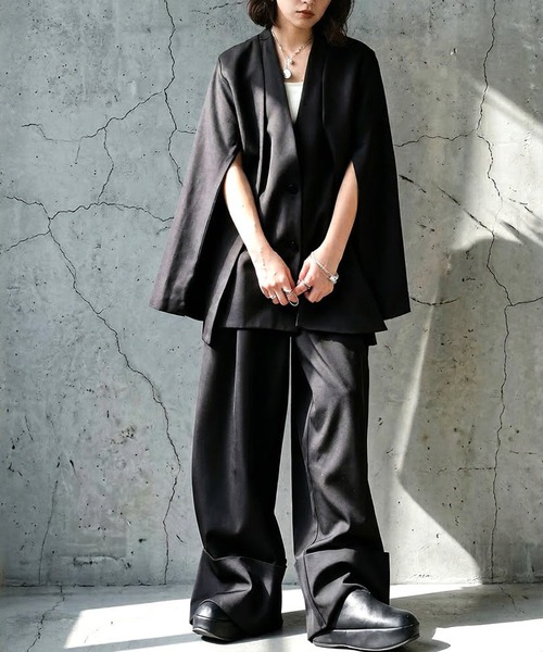 antiqua(アンティカ)の「ワイド タックパンツ(その他パンツ・レディース・ブラック・ONESIZE/TL)」の5枚目の写真