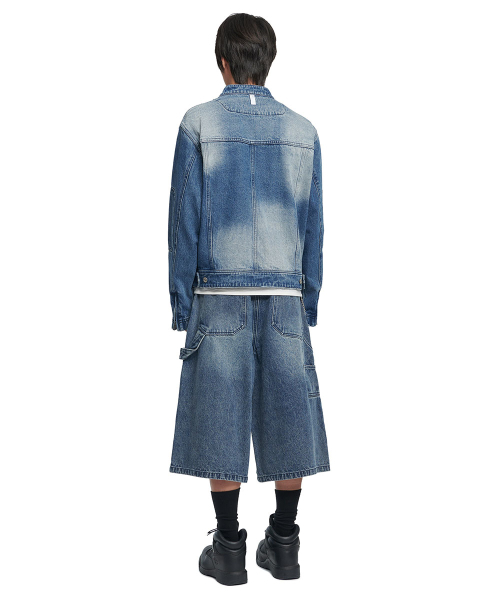 NOMANUAL(NOMANUAL)の「WASHED DENIM RIDER JACKET - WASHED BLUE(デニムジャケット・レディース・その他・X-LARGE/LARGE/MEDIUM)」の2枚目の写真