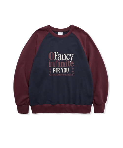 CACTUSDONUTMARKET(カクタスドーナツマーケット)の「Fancy Infinite Raglan Sweatshirt - Burgundy(スウェット・レディース・その他・LARGE)」の2枚目の写真