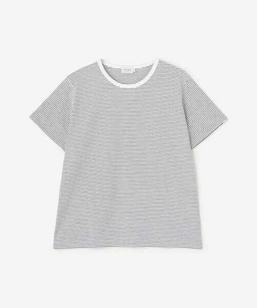 handvaerk（ハンドバーク）の「handvaerk | 60/2 クルーネック半袖Tシャツ STRIPE WOMEN（Tシャツ/カットソー・レディース・ホワイト系その他/ブラック系その他・M/S）」の2枚目の写真