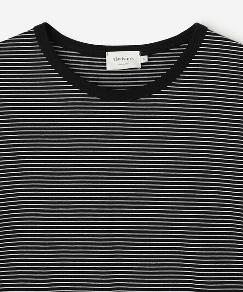 handvaerk（ハンドバーク）の「handvaerk | 60/2 クルーネック半袖Tシャツ STRIPE WOMEN（Tシャツ/カットソー・レディース・ホワイト系その他/ブラック系その他・M/S）」の3枚目の写真