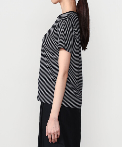 handvaerk（ハンドバーク）の「handvaerk | 60/2 クルーネック半袖Tシャツ STRIPE WOMEN（Tシャツ/カットソー・レディース・ホワイト系その他/ブラック系その他・M/S）」の7枚目の写真