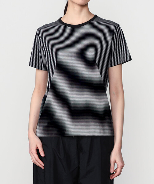 handvaerk（ハンドバーク）の「handvaerk | 60/2 クルーネック半袖Tシャツ STRIPE WOMEN（Tシャツ/カットソー・レディース・ホワイト系その他/ブラック系その他・M/S）」の9枚目の写真