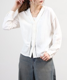 fifth（フィフス）の「fifth Vネックラインデザインブラウス　長袖（シャツ/ブラウス）」