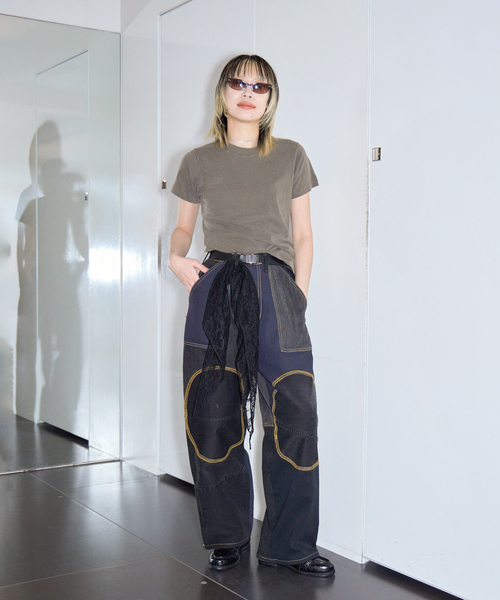 CITYSHOP（シティーショップ）の「ASHER AMELIA VINTAGE TEE L232-J101：Tシャツ（Tシャツ/カットソー・レディース・カーキ・SMALL）」の2枚目の写真