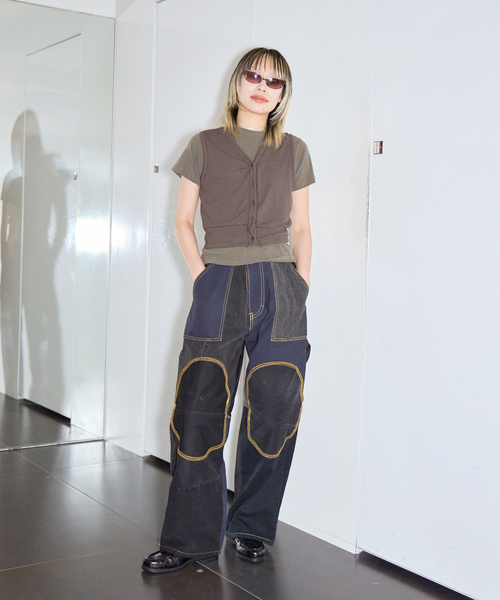 CITYSHOP（シティーショップ）の「ASHER AMELIA VINTAGE TEE L232-J101：Tシャツ（Tシャツ/カットソー・レディース・カーキ・SMALL）」の4枚目の写真