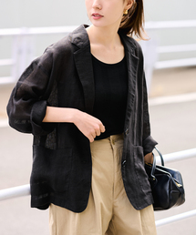 FRAMeWORK（フレームワーク）の「LINENメッシュジャケット（テーラードジャケット）」