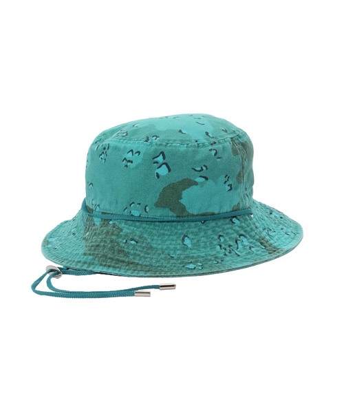 SUBLIME（サブライム）の「SUBLiMEROW / サブライムロー DYED CAMO SAFARI HAT（ハット・レディース・ピンク/サックスブルー/ブラック・FREE）」の2枚目の写真