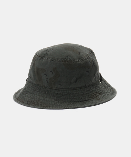 SUBLIME（サブライム）の「SUBLiMEROW / サブライムロー DYED CAMO SAFARI HAT（ハット・レディース・ピンク/サックスブルー/ブラック・FREE）」の6枚目の写真