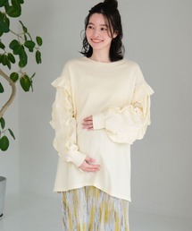 LEPSIM | 【産前・産後対応】マタニティ／ショルダーフリルカットチュニック　659798(マタニティウェア/グッズ)