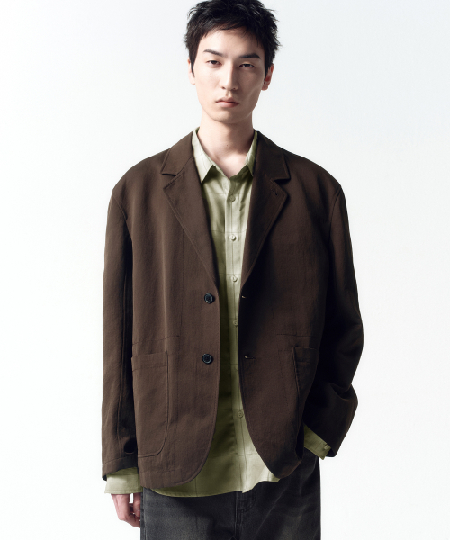 INSILENCE(インサイロンス)の「エイシッドナイロンブレザー ブラウン(テーラードジャケット・レディース・その他・SMALL/MEDIUM/LARGE)」の1枚目の写真