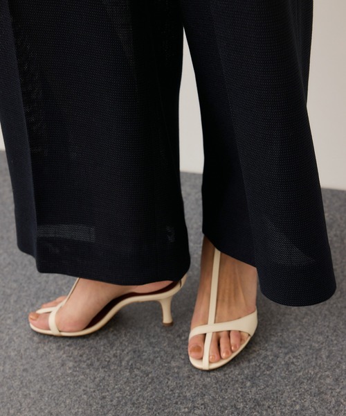 ROPE'（ロペ）の「カラミ織りワンタックワイドパンツ/セットアップ対応・イージーケア（その他パンツ・レディース・ブラック系その他/ネイビー・34/38/36）」の12枚目の写真