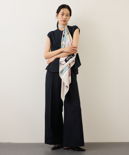 ROPE'（ロペ）の「カラミ織りワンタックワイドパンツ/セットアップ対応・イージーケア（その他パンツ・レディース・ブラック系その他/ネイビー・34/38/36）」の15枚目の写真