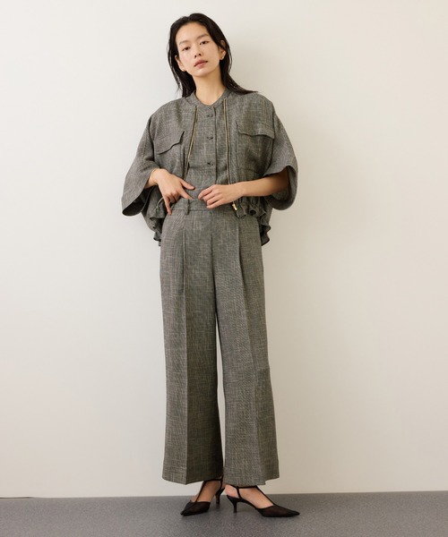 ROPE'（ロペ）の「カラミ織りワンタックワイドパンツ/セットアップ対応・イージーケア（その他パンツ・レディース・ブラック系その他/ネイビー・34/38/36）」の17枚目の写真