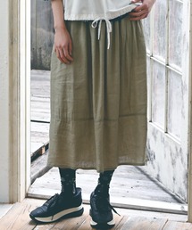 SUPER HAKKA | レーヨン麻ストレッチギャザースカート(スカート)