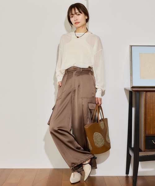 mysty woman（ミスティウーマン）の「フラワービーズネックレス 671509（ネックレス・レディース・ブラウン・FREE）」の5枚目の写真