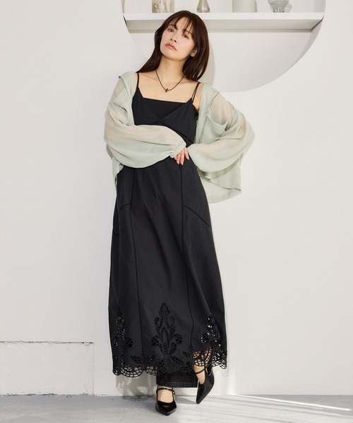 mysty woman（ミスティウーマン）の「フラワービーズネックレス 671509（ネックレス・レディース・ブラウン・FREE）」の3枚目の写真