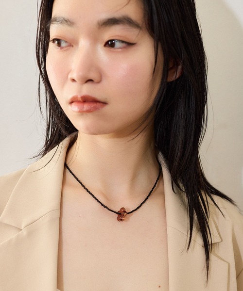 mysty woman（ミスティウーマン）の「フラワービーズネックレス 671509（ネックレス・レディース・ブラウン・FREE）」の20枚目の写真