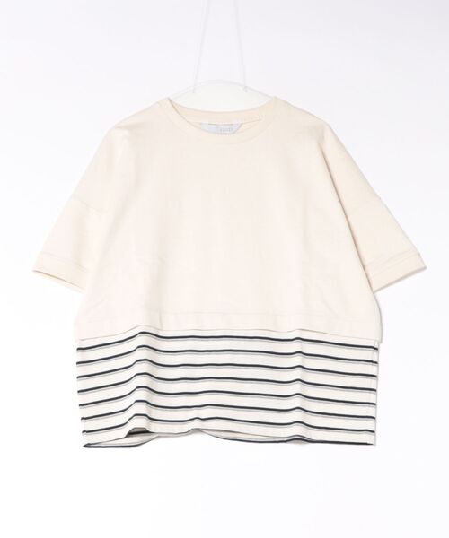 ATSURO TAYAMA（アツロウタヤマ）の「パネルボーダー柄半袖ニット（Tシャツ/カットソー・レディース・ホワイト・M/S）」の13枚目の写真