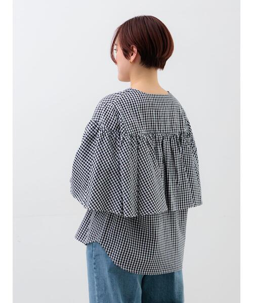 Te chichi(テチチ)の「ビッグフリルブラウス(シャツ/ブラウス・レディース・ブラック/ブルー/オフホワイト・F)」の13枚目の写真