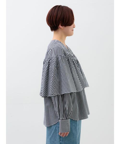 Te chichi(テチチ)の「ビッグフリルブラウス(シャツ/ブラウス・レディース・ブラック/ブルー/オフホワイト・F)」の14枚目の写真