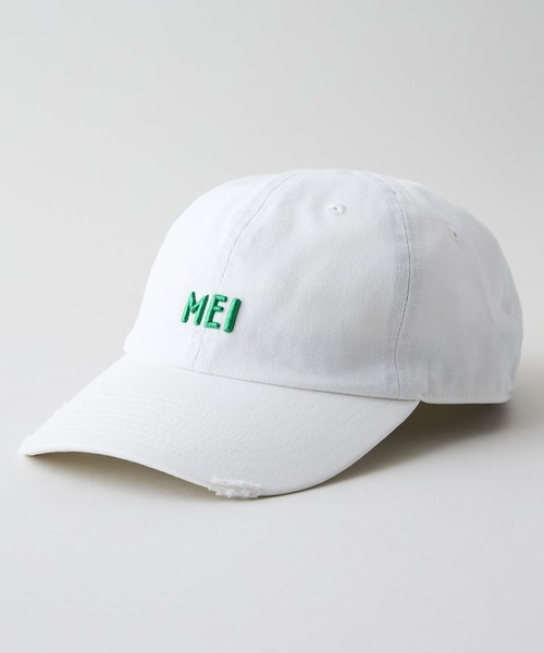 MEI(メイ)の「【MEI/メイ】ピグメントローキャップ ウォッシュ加工 ダメージ加工(キャップ・メンズ・ライトパープル/ホワイト/ブラック/ベージュ/ブルー・FREE)」の1枚目の写真